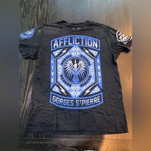 Affliction Black and Blue Graphic Tee